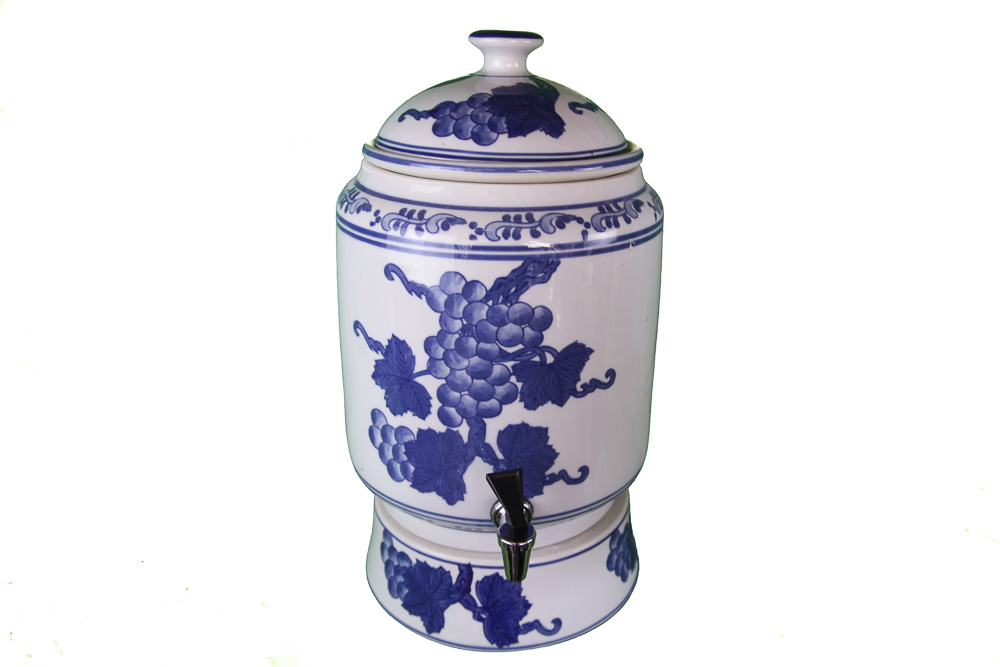 (image for) Ming Blue Grape Water Purifiers - missing glaze inside tank - Click Image to Close