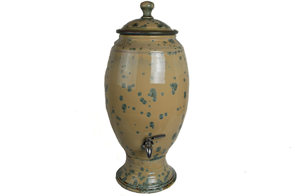 (image for) Crystalline Glaze Water Filter - Tan with Light Nickle Crystal 12L - Click Image to Close