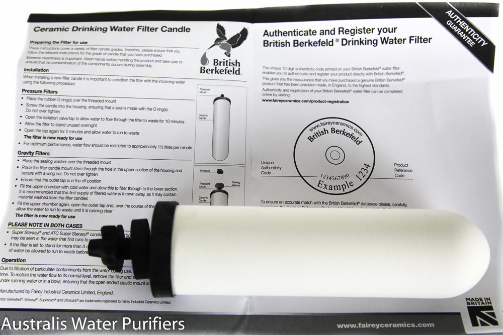 (image for) replacement Berkey Ceramic 7" Super Sterasyl Filter Candles 2PK - Click Image to Close